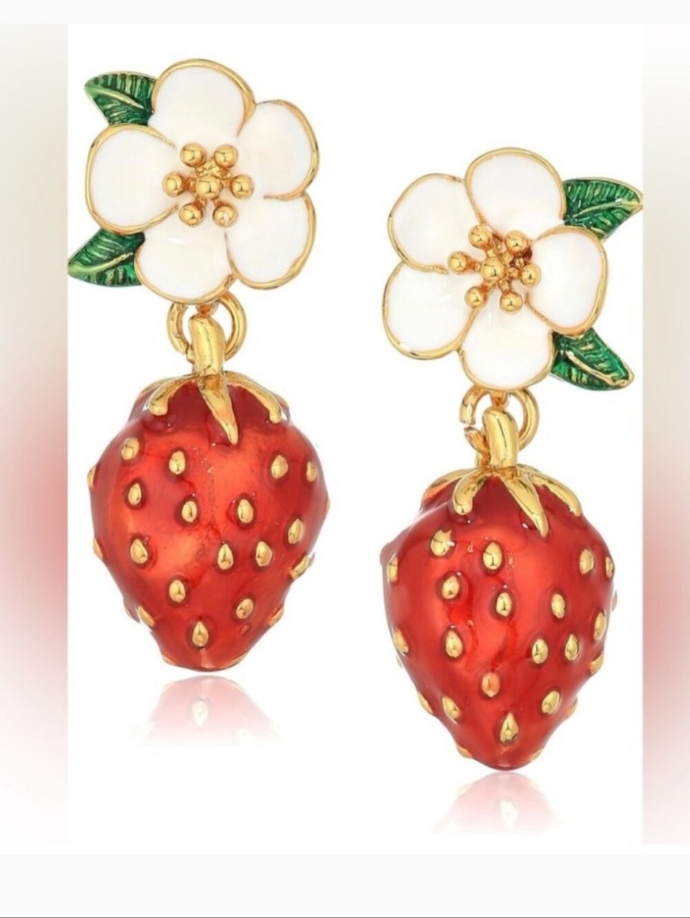 Kate Spade Picnic Perfect Strawberry Drop Earrings New
